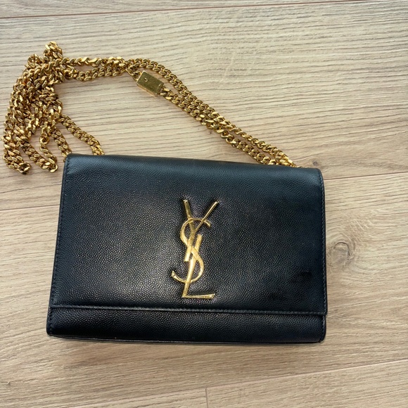 Yves Saint Laurent Handbags - Kate Medium YSL Crossbody Bag in Grained Leather